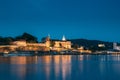 Oslo, Norway. Akershus Fortress In Summer Evening. Night View Of Famous And Popular Place Royalty Free Stock Photo