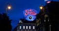 Oslo, Norway - June 24, 2019: Close Up The Freia Sign In Night. Old Commercial Sign For Norwegian Chocolate Freia