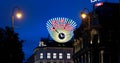 Oslo, Norway - June 24, 2019: Close Up The Freia Sign In Night. Old Commercial Sign For Norwegian Chocolate Freia