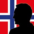 OSLO, NORWAY, JUNE 2017 - Jens Stoltenberg silhouette, secretary of the NATO, North Atlantic Treaty Organization