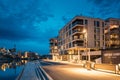 Oslo, Norway - June 25, 2019: Night View Embankment And Residential Multi-storey House On Sorengkaia Street In Gamle Royalty Free Stock Photo