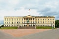 Royal palace with the statue of King Karl Johan at the front in Oslo, Norway. Royalty Free Stock Photo