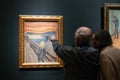 Observing the famous Edvard Munch composition The Scream Royalty Free Stock Photo