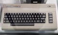 Retro computer, Commodore 64 at the Museum of Technology in Oslo. Antique office computer Royalty Free Stock Photo