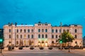 Oslo, Norway. Night View Of Comfort Hotel Grand Central Near Oslo Central Station Railway Station. Royalty Free Stock Photo