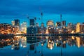 Oslo, Norway. Night View Embankment And Residential Multi-storey House In Gamle Oslo District. Summer Evening Royalty Free Stock Photo