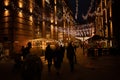 Christmas decoration lights at Holmens street at Aker Brygge..