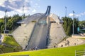 Oslo, Norway - Panoramic view of Holmenkollen ski jumping hill - Holmenkollbakken - an Olympic size ski jump facility after 2010