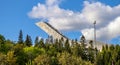 Oslo, Norway - Panoramic view of Holmenkollen ski jumping hill - Holmenkollbakken - an Olympic size ski jump facility after 2010