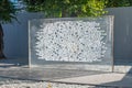 Monument with 77 people names who was killed in the two attacks carried out by Anders Behring Breivik Royalty Free Stock Photo