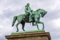 Oslo, Norway - Statue of King Charles XIV John - Karl XIV Johan - in front of Oslo Royal Palace, Slottet, in Slottsplassen square