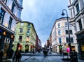 Oslo Norway street winter morning sunrise Royalty Free Stock Photo