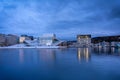 Oslo opera house in the harbor with reflections Royalty Free Stock Photo