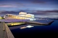 Oslo Opera house modern architecture evening view Royalty Free Stock Photo
