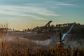 Oslo, Oslo / Norway, January 20, 2020, View of the ski jumps at Holmenkollen in Oslo, Scandinavia, Europe