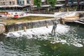 Oslo - People sit outside at Aker Brygge