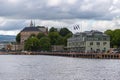 Oslo Port Authority and Akershus Fortress Royalty Free Stock Photo