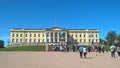 The Royal Palace in Norway in Oslo under the open sky. Royalty Free Stock Photo