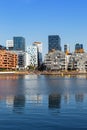 Oslo skyline modern city architecture buildings in new Bjorvika District portrait format in Norway