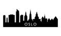 Oslo skyline silhouette.