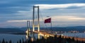 Osman Gazi Bridge in Izmit, Kocaeli, Turkey