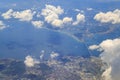 Osman gazi bridge from sky near gebze city in Turkey Royalty Free Stock Photo