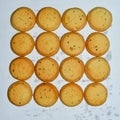 Osmania Sulted Cookies On White Background. Royalty Free Stock Photo