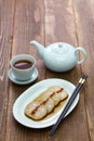 Osmanthus flavored, stuffed lotus root with glutinous rice, chinese food