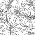 Osmanthus seamless pattern