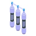 Osmosis tubes icon isometric vector. Water system Royalty Free Stock Photo