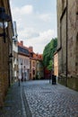 Osnabruck, Germany, July 5, 2021. Street in the Osnabruck, the third largest city in the state of Lower Saxony