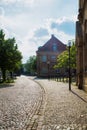 Osnabruck, Germany, July 5, 2021. Street in the Osnabruck, the third largest city in the state of Lower Saxony