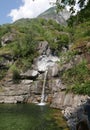 Osogna waterfall Switzerland Royalty Free Stock Photo