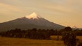 Osorno and Puntiagudo Volcano at dusk Royalty Free Stock Photo