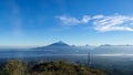 Osorno and Puntiagudo Volcano during sunrise Royalty Free Stock Photo