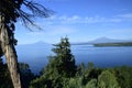 Osorno volcano and Llanquihue lake, Parque, Puerto Varas, Chile. Royalty Free Stock Photo