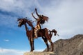 Osoyoos, British Columbia, Canada - December 1, 2021: The Chief Sculpture at the Nk`Mip Desert Cultural Centre