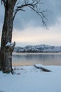 Osoyoos Lake in the winter in British Columbia, Canada Royalty Free Stock Photo