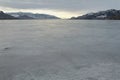 Osoyoos Lake Winter Freeze Royalty Free Stock Photo