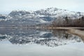 Osoyoos Lake Winter Reflection BC Royalty Free Stock Photo
