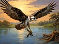 Osprey Carrying Fish Royalty Free Stock Photo