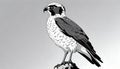 Osprey eagle hawk raptor bird perched isolated