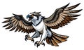 Osprey Mid Flight with Curved Wings and Strong Talons Locked Royalty Free Stock Photo