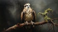 Mysterious Osprey In Woods: A Captivating Photo In Mike Dargas Style