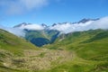 Ossau valley view from Peyreget peak in Pyrenees, France Royalty Free Stock Photo