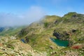 Ossau valley view from Peyreget peak in Pyrenees, France Royalty Free Stock Photo