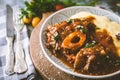 Osso bucco Beef Stew with Polenta