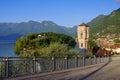 Ossuccio church Santa Maria Maddalena on Lake Como Royalty Free Stock Photo