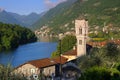 Ossuccio church Santa Maria Maddalena on Lake Como Royalty Free Stock Photo