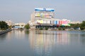 Ostankino Technical Center building and pond